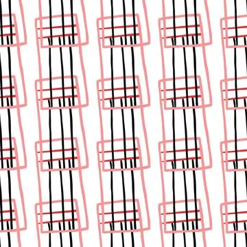 Vector seamless texture background pattern. Hand drawn, red, pink, black, whi 스톡 일러스트