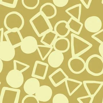 Vector seamless texture background pattern. Hand drawn, yellow, gold colors. Stock Illustration
