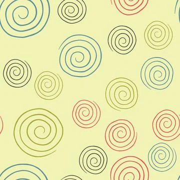 Vector seamless texture background pattern. Hand drawn, yellow, gold, blue, r Illustrazione stock