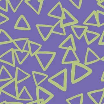 Vector seamless texture background pattern. Hand drawn, purple, green colors. Stock Illustration