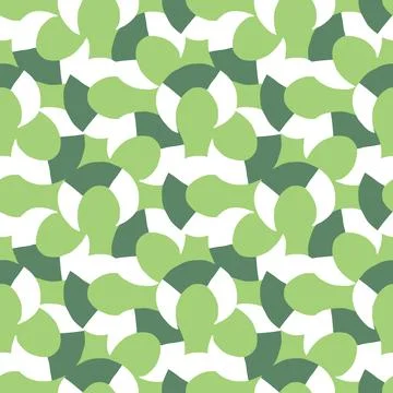 Vector seamless texture background pattern. Hand drawn, green, white colors. Stock Illustration