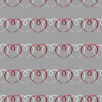 Vector seamless texture background pattern. Hand drawn, grey, red, black, whi Stock Illustration