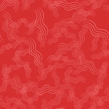 Vector seamless texture background pattern. Hand drawn, red colors. Stock Illustration