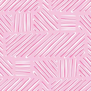 Vector seamless texture background pattern. Hand drawn, pink, white colors. Stock Illustration