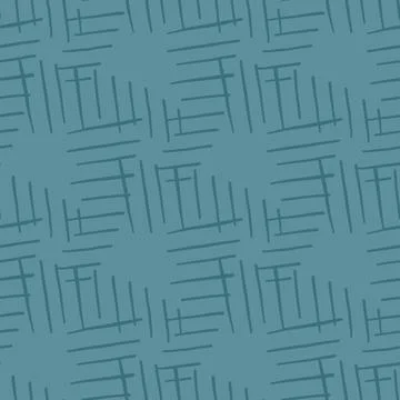 Vector seamless texture background pattern. Hand drawn, blue colors. Stock Illustration