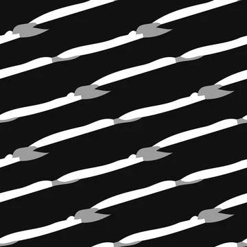 Vector seamless texture background pattern. Hand drawn, black, white, grey co Stock Illustration