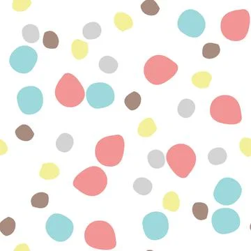 Vector seamless texture background pattern. Hand drawn, colorful on white. Stock Illustration
