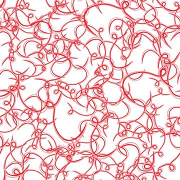 Vector seamless texture background pattern. Hand drawn, red, pink, whte color Stock Illustration