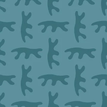 Vector seamless texture background pattern. Hand drawn, blue colors. Stock Illustration