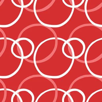 Vector seamless texture background pattern. Hand drawn, red, white colors. Stock Illustration