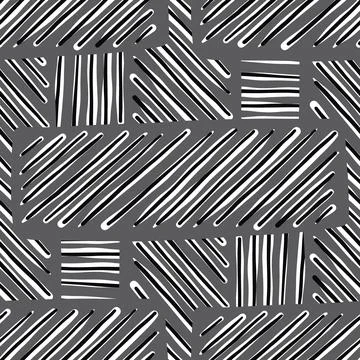 Vector seamless texture background pattern. Hand drawn, grey, white, black co Stock Illustration
