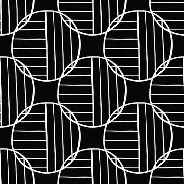 Vector seamless texture background pattern. Hand drawn, black, white colors. Stockillustratie
