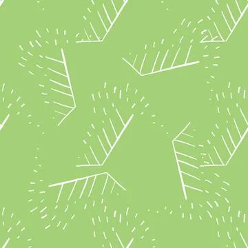 Vector seamless texture background pattern. Hand drawn, green, white colors. Illustrazione stock