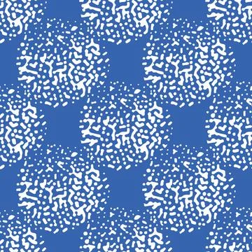 Vector seamless texture background pattern. Hand drawn, blue, white colors. Stock Illustration