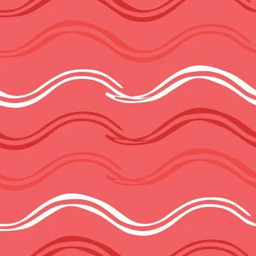 Vector seamless texture background pattern. Hand drawn, red, white colors. Stock Illustration