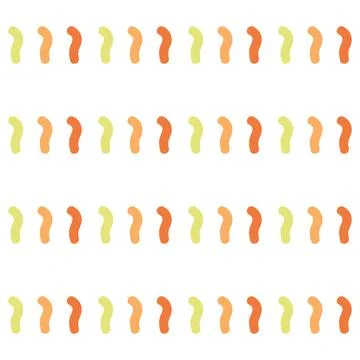 Vector seamless texture background pattern. Hand drawn, red, orange, yellow,  Illustrazione stock