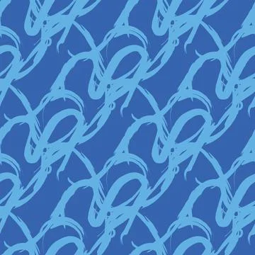 Vector seamless texture background pattern. Hand drawn, blue colors. Stock Illustration