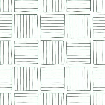 Vector seamless texture background pattern. Hand drawn, green, white colors. Stock Illustration