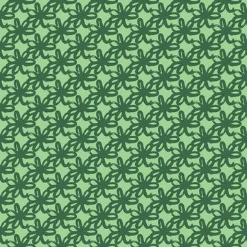 Vector seamless texture background pattern. Hand drawn, green colors. Stock Illustration