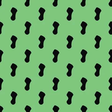 Vector seamless texture background pattern. Hand drawn, green, black colors. Stock Illustration