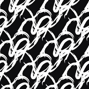 Vector seamless texture background pattern. Hand drawn, black, white colors. Stock Illustration