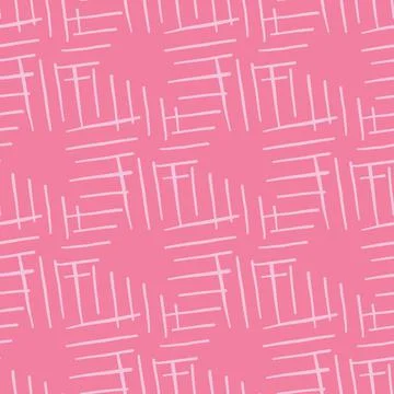 Vector seamless texture background pattern. Hand drawn, pink colors. Stock Illustration