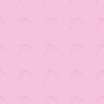 Vector seamless texture background pattern. Hand drawn, pink colors. Stock Illustration