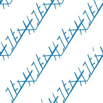 Vector seamless texture background pattern. Hand drawn, blue, white colors. Stock Illustration