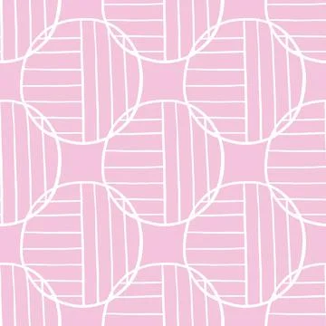 Vector seamless texture background pattern. Hand drawn, pink, white colors. Stock Illustration