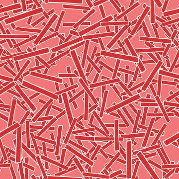 Vector seamless texture background pattern. Hand drawn, red, white colors. Stock Illustration