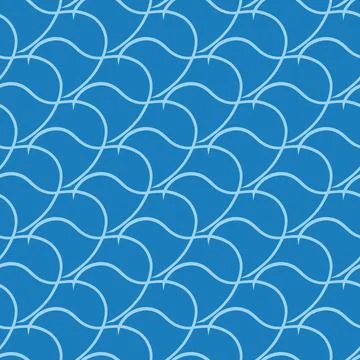 Vector seamless texture background pattern. Hand drawn, blue colors. Stock Illustration