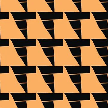 Vector seamless texture background pattern. Hand drawn, orange, black colors. Stock Illustration
