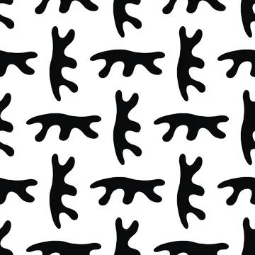 Vector seamless texture background pattern. Hand drawn, black, white colors. Stock Illustration