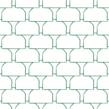 Vector seamless texture background pattern. Hand drawn, green white colors. Stock Illustration