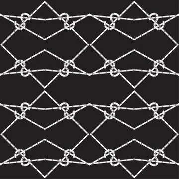 Vector seamless texture with bamboo stems on black background Stock Illustration