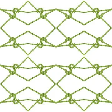 Vector seamless texture with bamboo stems on white background Stock Illustration