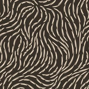 Vector seamless texture of beige color from flowing abstract patterns isolated Illustrazione stock