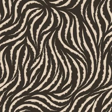 Vector seamless texture of beige color from smooth lines with torn edges Stock Illustration