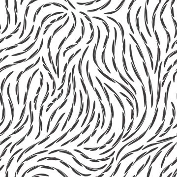Vector seamless texture of black color from smooth abstract patterns isolated on Illustration