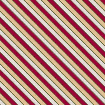 Vector seamless texture in Christmas colors with slating lines . Stock Illustration