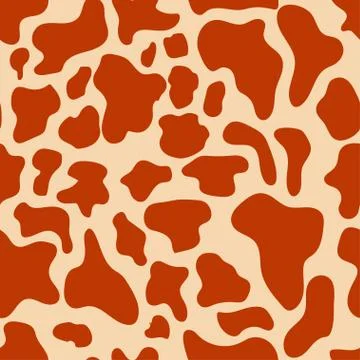 Vector seamless texture. Cow spots. Trendy background. Stock Illustration