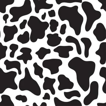 Vector seamless texture. Cow spots. Trendy background. Illustrazione stock
