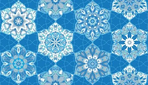 Vector seamless texture for design template. Element for design in Eastern style Illustrazione stock