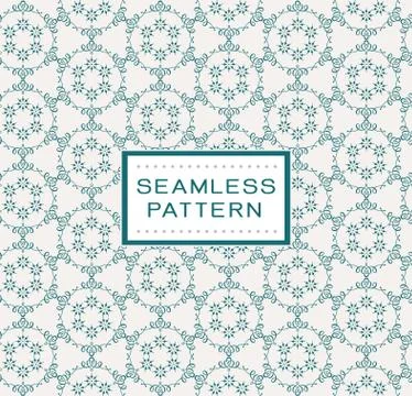 Vector seamless texture with flowers traditional pattern. Stock Illustration
