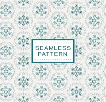 Vector seamless texture with flowers traditional pattern. Stock Illustration