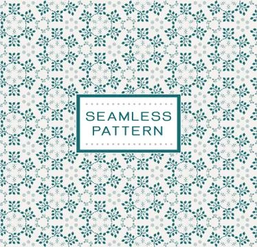 Vector seamless texture with flowers traditional pattern. Stock Illustration