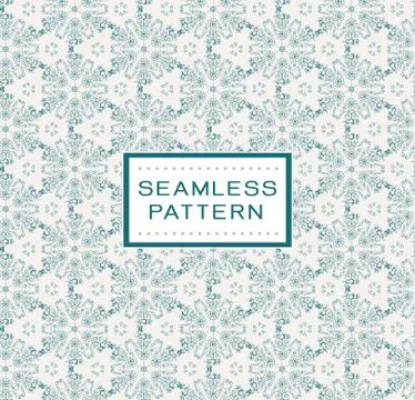 Vector seamless texture with flowers traditional pattern. Stock Illustration