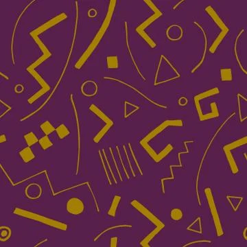 Vector seamless texture with geometrical shapes. Endless violet background. V Stock Illustration