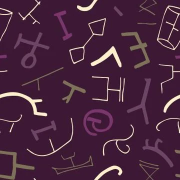 Vector seamless texture with geometrical shapes. Endless white background. Stock Illustration