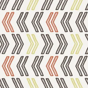 Vector seamless texture of hand-drawn arrows or chevrons Illustrazione stock